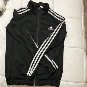 Adidas Black Jacket with White Accents